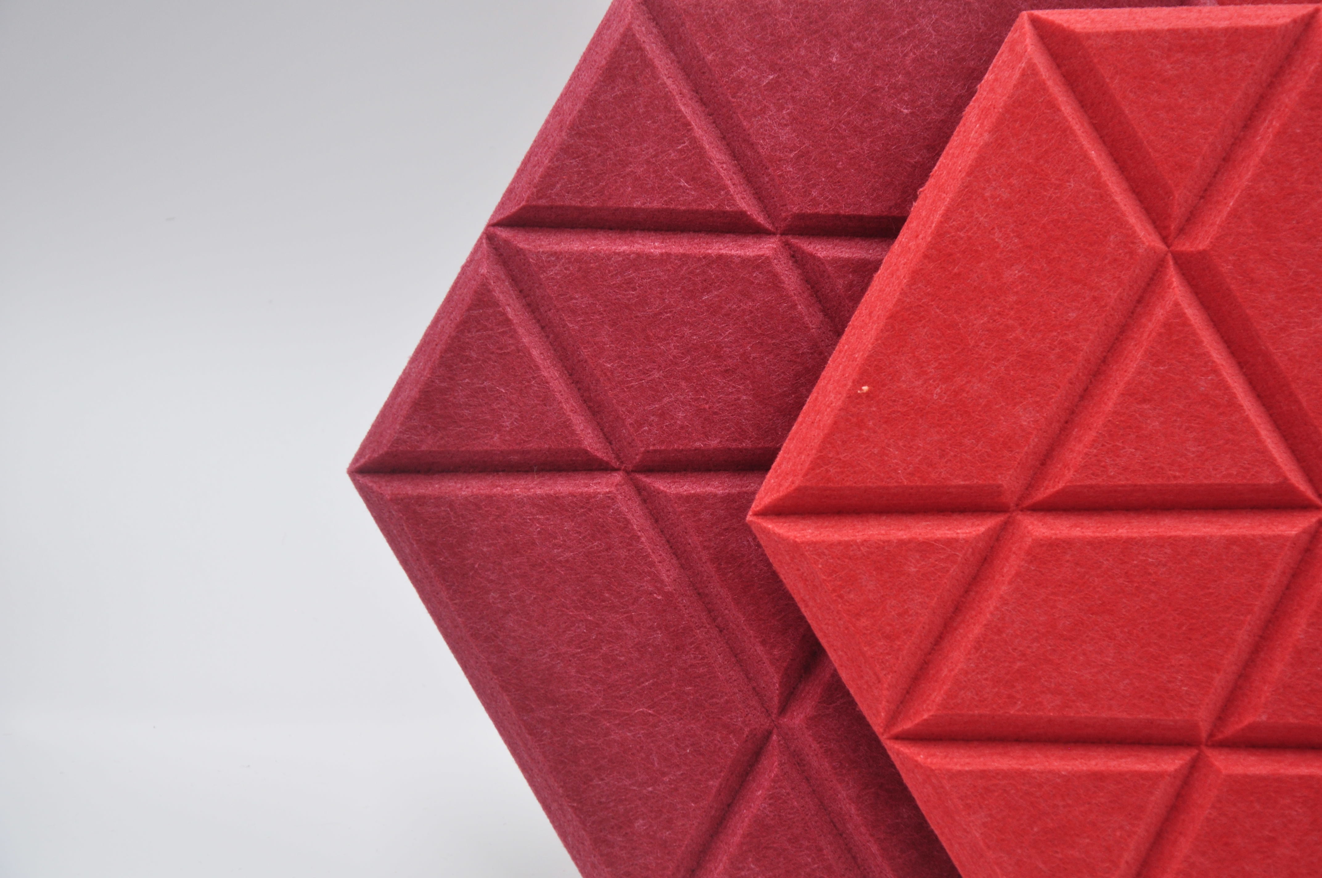 Polyester Felt Hexagonal Acoustic Wall Panels Sound Proofing Panels For Office