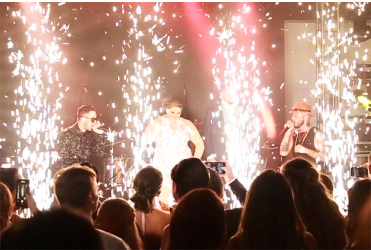 Live Dj Cold Spark Machine Concerts Stage Sparklers Machine Parties Festivals