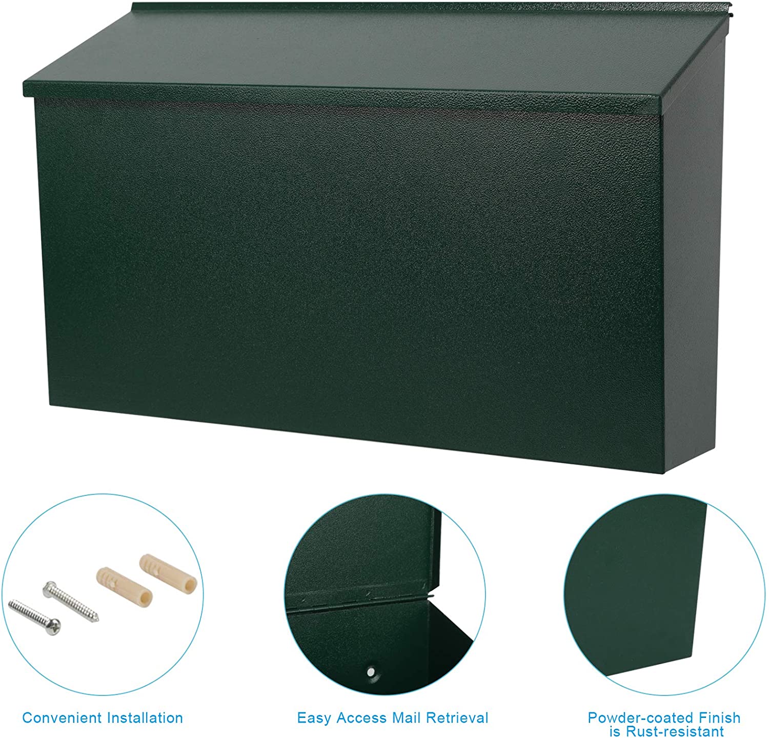 Combination Code Lock Key Drop Box with Large Capacity and Galvanized Rust-Proof Metal