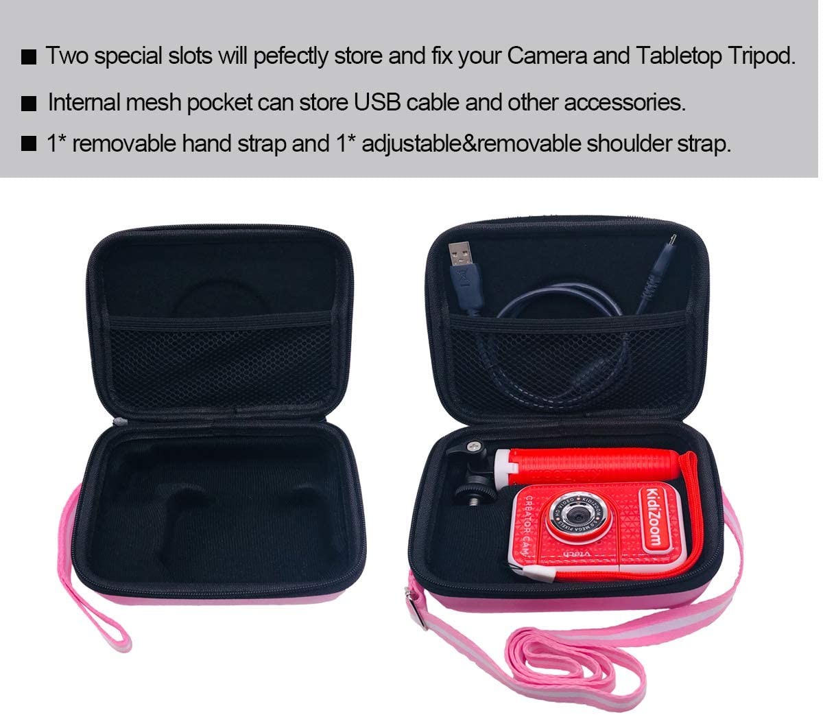 5.9x4.7x2.4 Inch EVA Hard Case For Video Camera