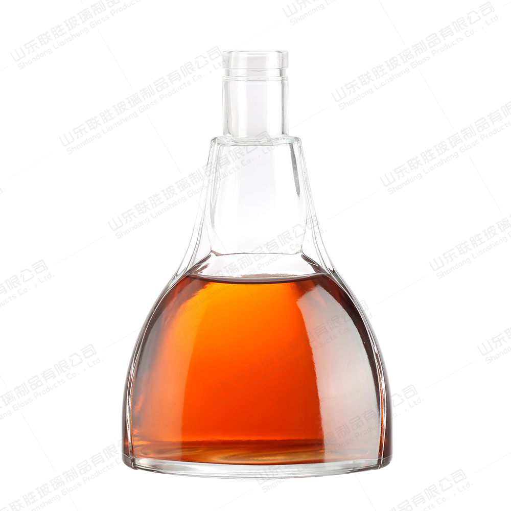 Crystal Liquor Glass Bottle Wine Whisky with Screw Metal Cap Clear Glass Base Material