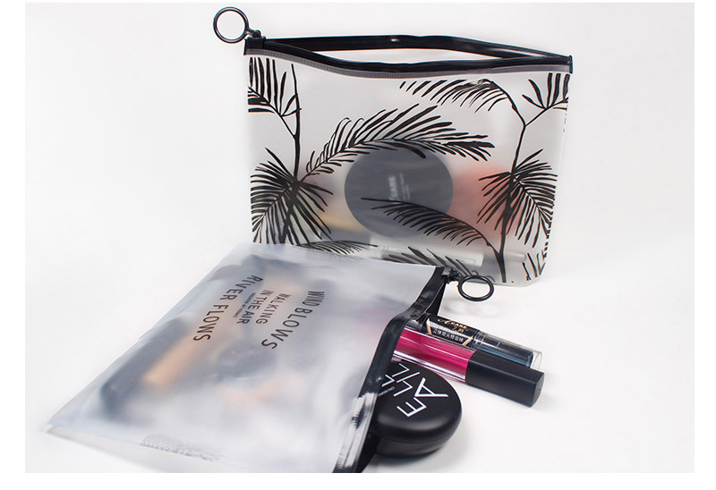 Cartoon Clear Woman Portable Transparent Travel Pvc Makeup Bag