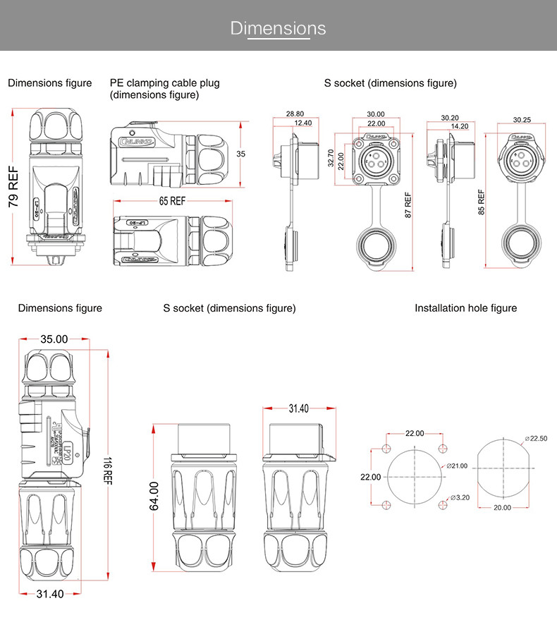 Patent Product IP67 DC AC 5A 400V Power Bulkhead 9 Pin Male Female Connector Waterproof Connectors Led Junction Box