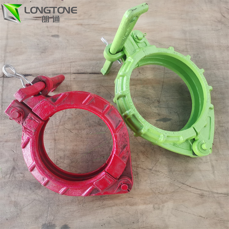 Concrete Pump Rubber Pipe Clamp Quick Release Tube Clamp Zinc Color