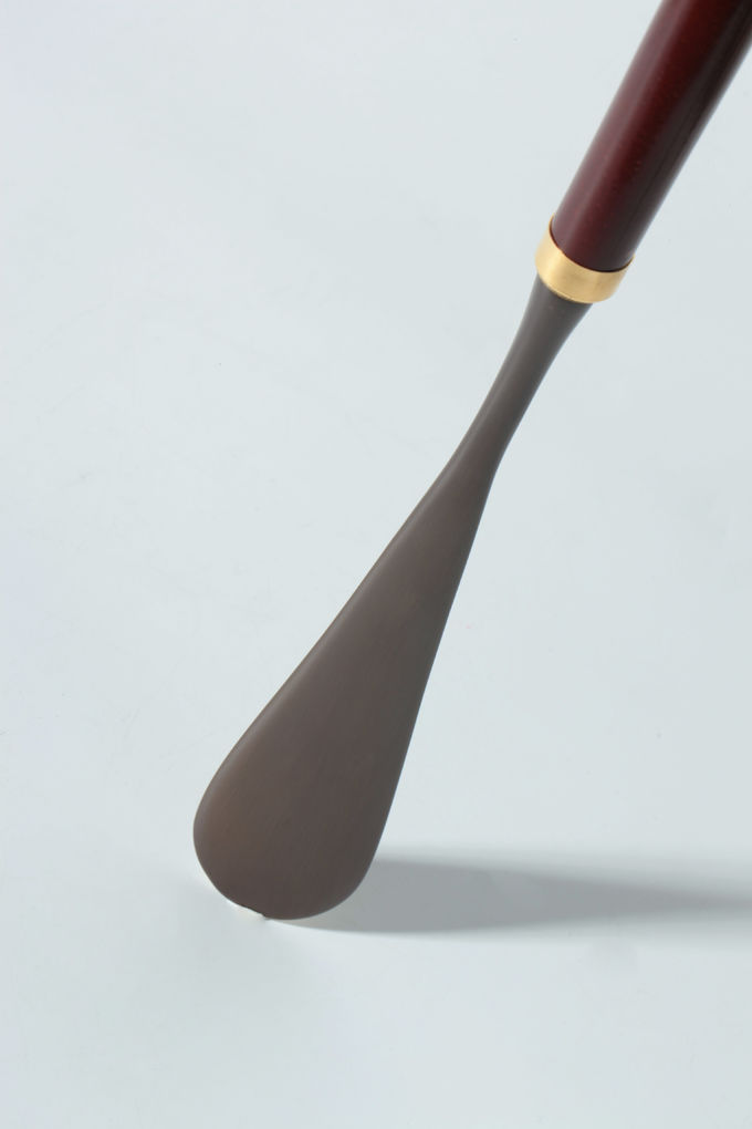Wooden Brass Shoe Horn Metal Exquisite Head Long Wooden Shoe Horn