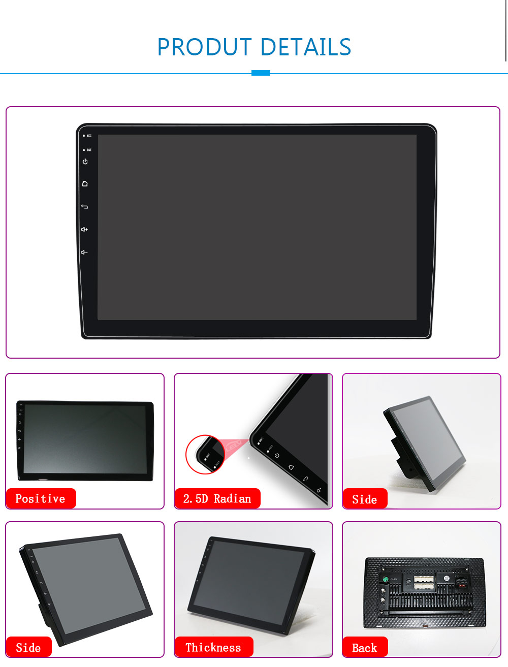 OLED Screen Type 9 inch Universal Car Navigation System with BT and Built-in Gps
