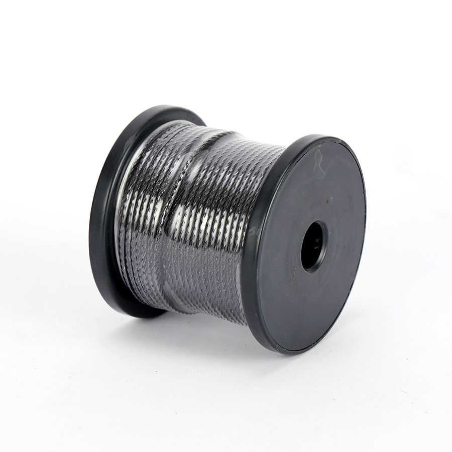 304 Stainless Steel Plastic Coated Wire Rope / Black Stainless Steel Cable