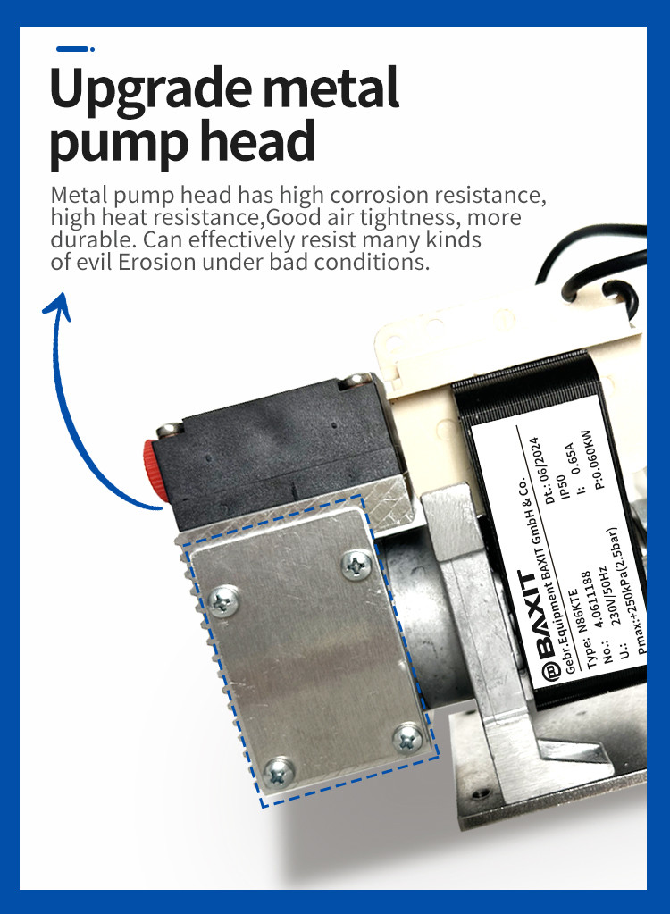 Mini Pump Brushless Oil Free Mini Air Pump DC Vacuum Diaphragm Electric Laboratory Gas Sampling Pump
