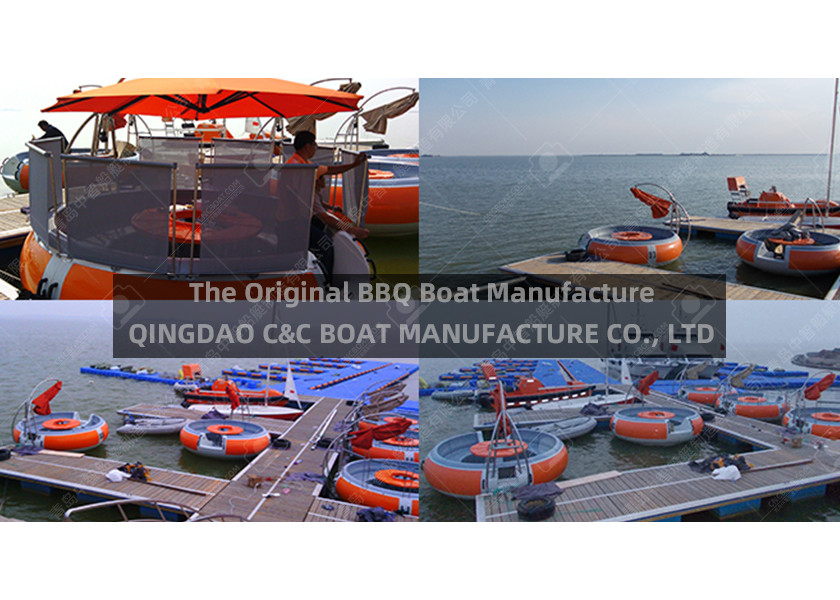 25cm Depth Safe Drive Gasoline Outboard FRP BBQ Boat
