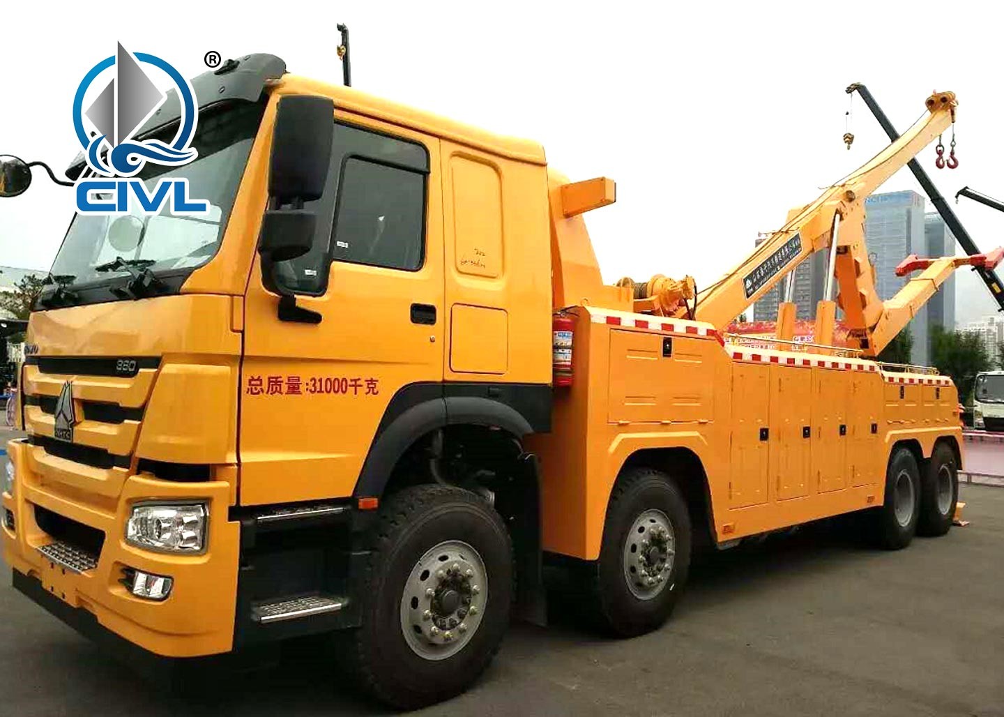 Howo 6x4 5825 Wheelbase 40 Ton Heavy Duty Wrecker Radio Control Tow Truck ZZ1257M5847D1