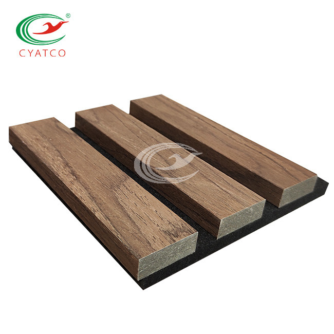 Fireproof Nontoxic Interior Timber Slat Wall , Multipurpose Wooden Acoustic Panel