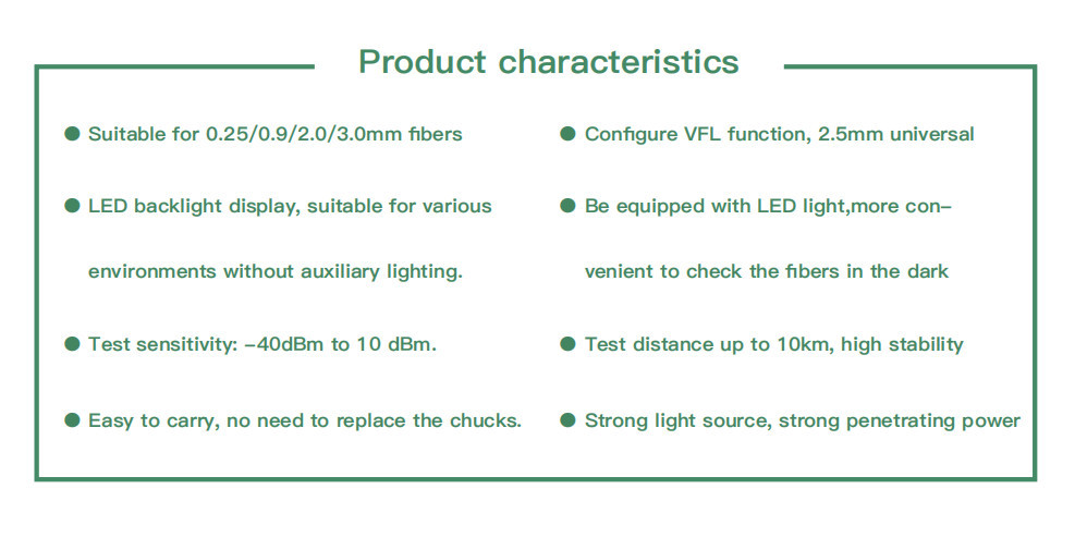ABS Shell Fiber Optic Tools 800-1700nm Optical Fiber Identifier With 10MW VFL