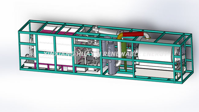1 Ton Pyrolysis To Diesel Plant Container Type Small Scale Plastic Pyrolysis Plant