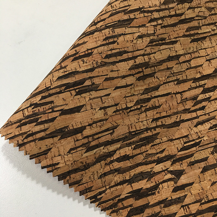 Eco-friendly Portugal recyclable Natural carbonized Cork Fabric for bag wallet