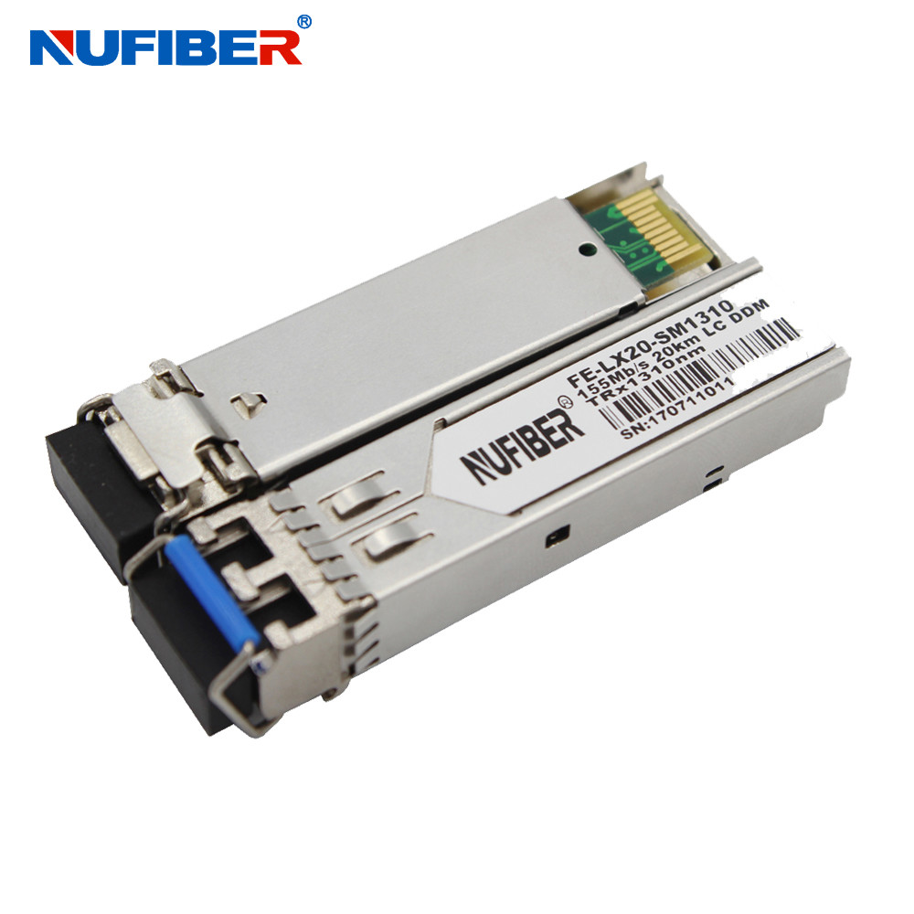 155Mb/S 120km CWDM SFP Transceivers Duplex LC 1270nm 1610nm SM DDM