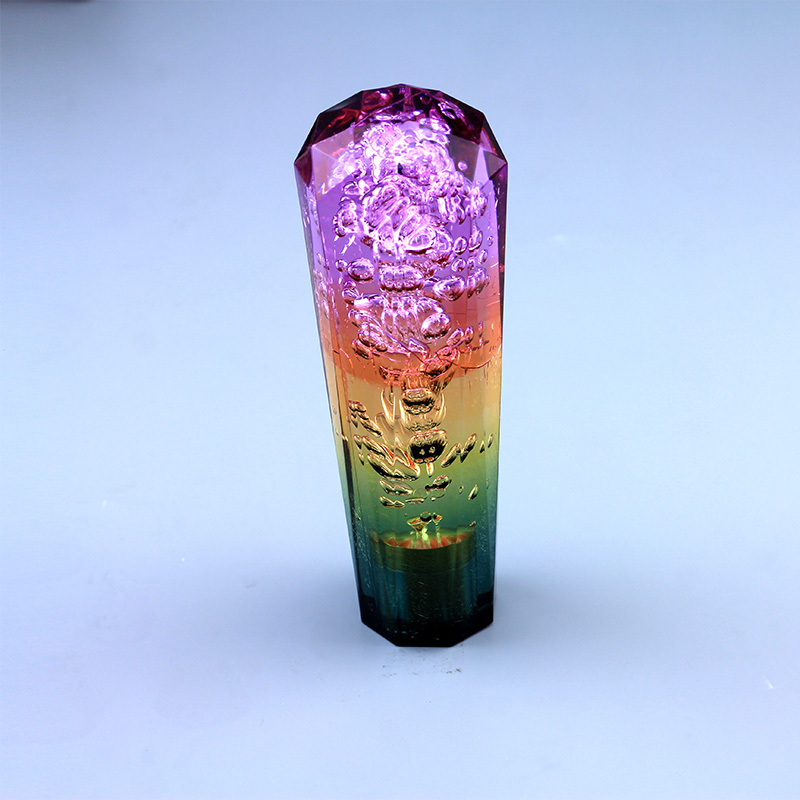 Flower Resin Shift Knob Logo Customized LED Car Gear Knob