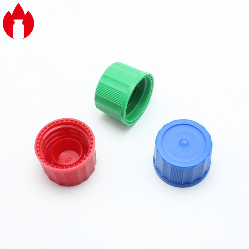 13mm 18mm 24mm Plastic Screw Covers , Screw Plastic Cap For Threaded Bottle