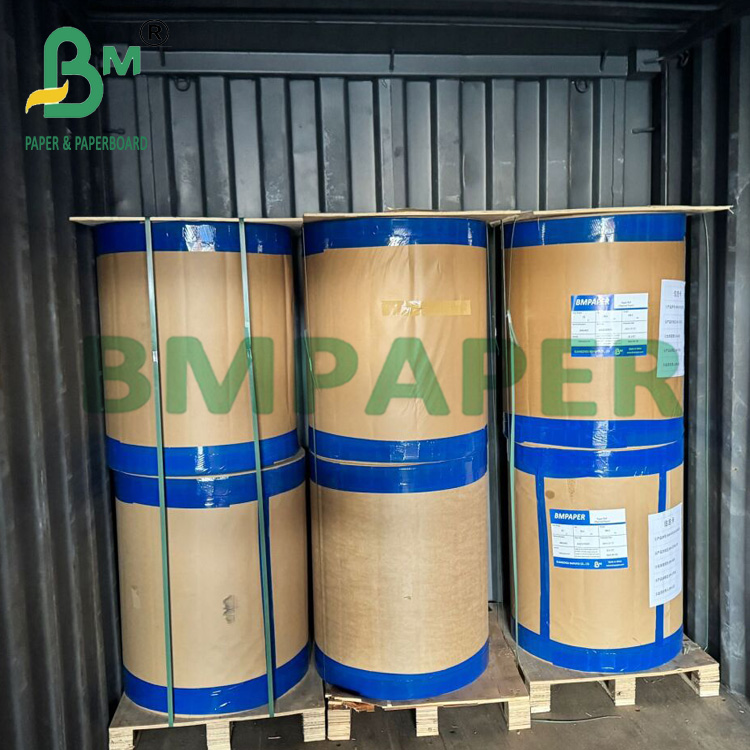 70g Smooth Surface Food Grade One Side Glossy Label Paper 86cm Width