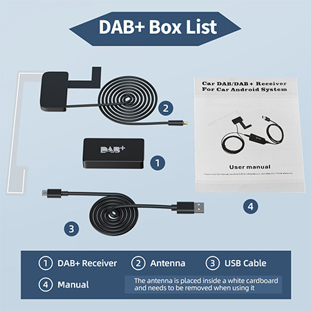 ABS Stainless Steel DAB Radio For Android 12.0 11 9 8 Car GPS System and HD Data Recorder