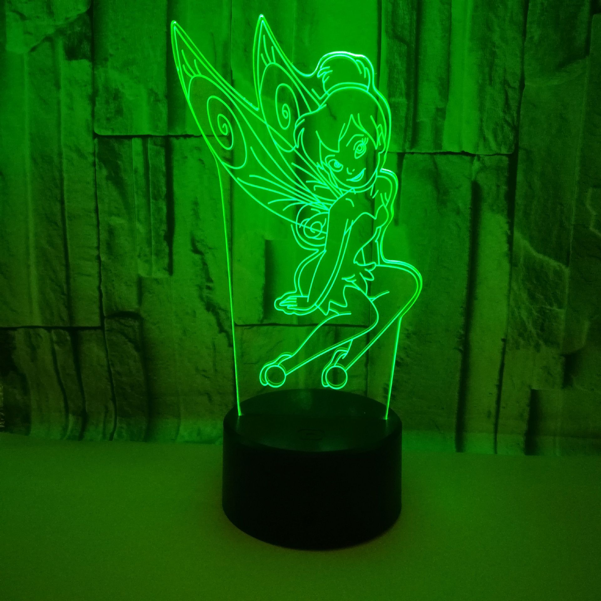 Barbie Anime cartoon pattern custom 3D night light colorful angel LED remote control lamp creative gift table lamp