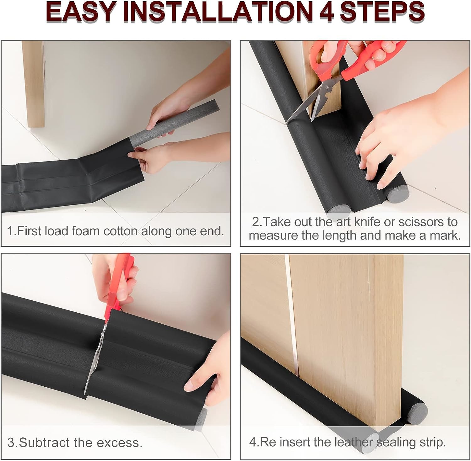 96x10cm Under Door Draft Stopper Draught Excluder Waterproof Seal Strip