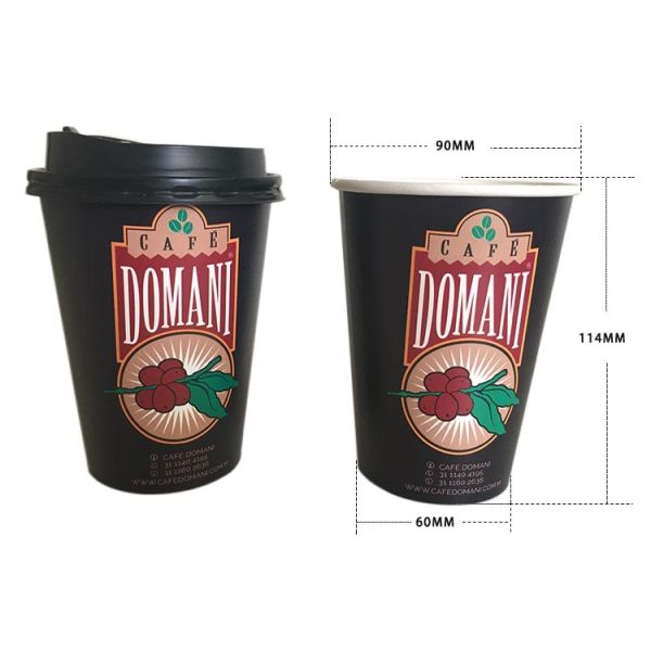 Custom Printed Disposable Single Wall Paper Cups for Ice Beverages