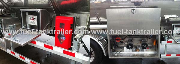 ADR Standard Fuel Tank Trailer Polished 4" Seamless Steel Tube Air Bag Suspension