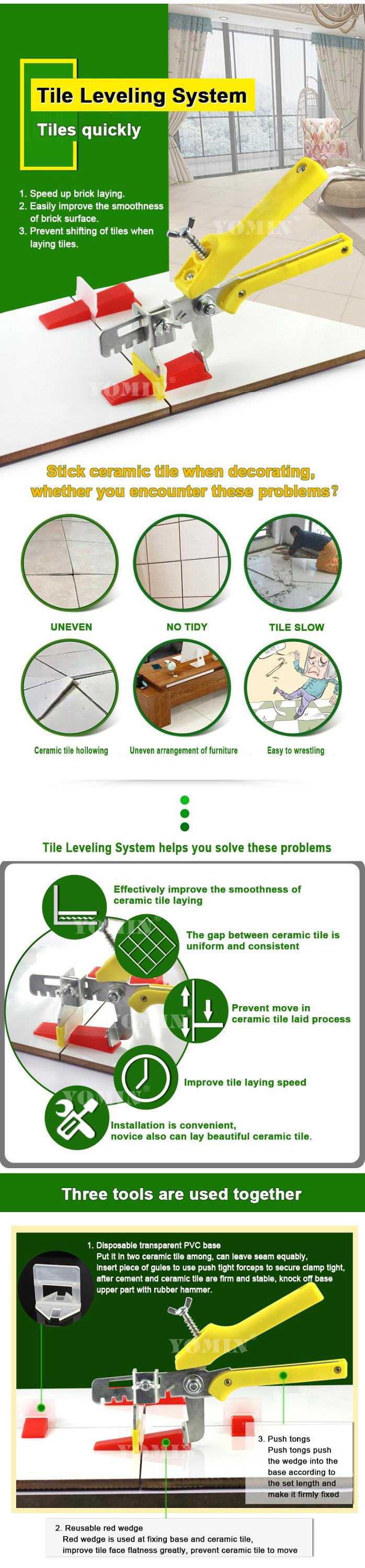 Plastic tile leveling system / clips and wedges ceramic tile leveling /install tools tile leveling system spacer