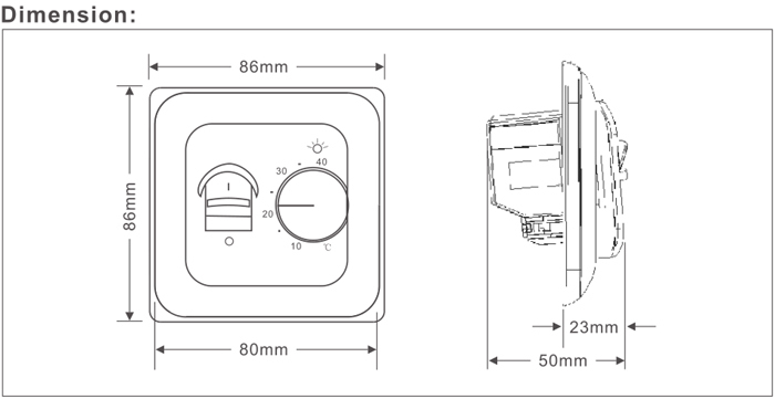 Temperature regulator electric floor heating thermostat