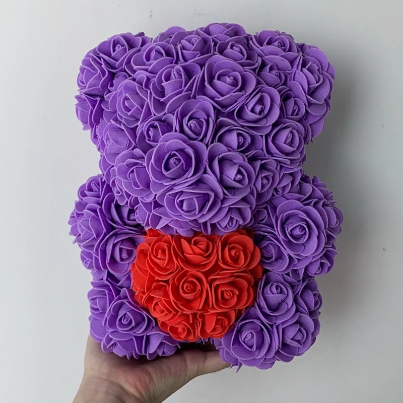 2020-2021 Valentines Day Small Rose Bear 25cm Rose Bear With Heart