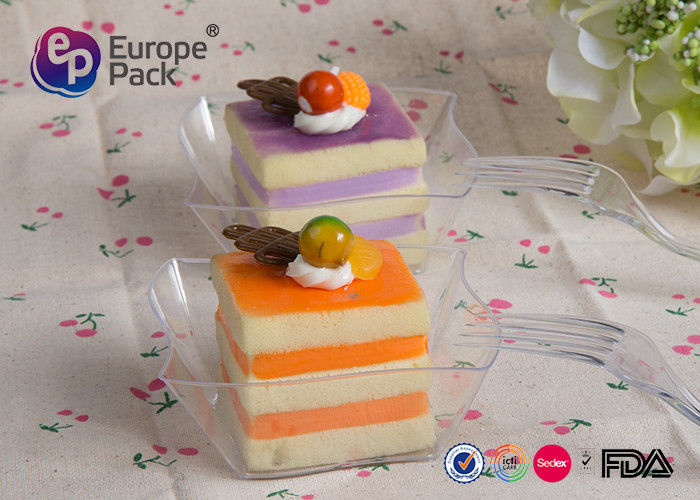 5 OZ Disposable Dessert Dishes Transparent Color Hard Plastic Material