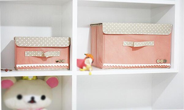 Portable 420D 600D Non Woven Closet Underwear Storage Box With Lid