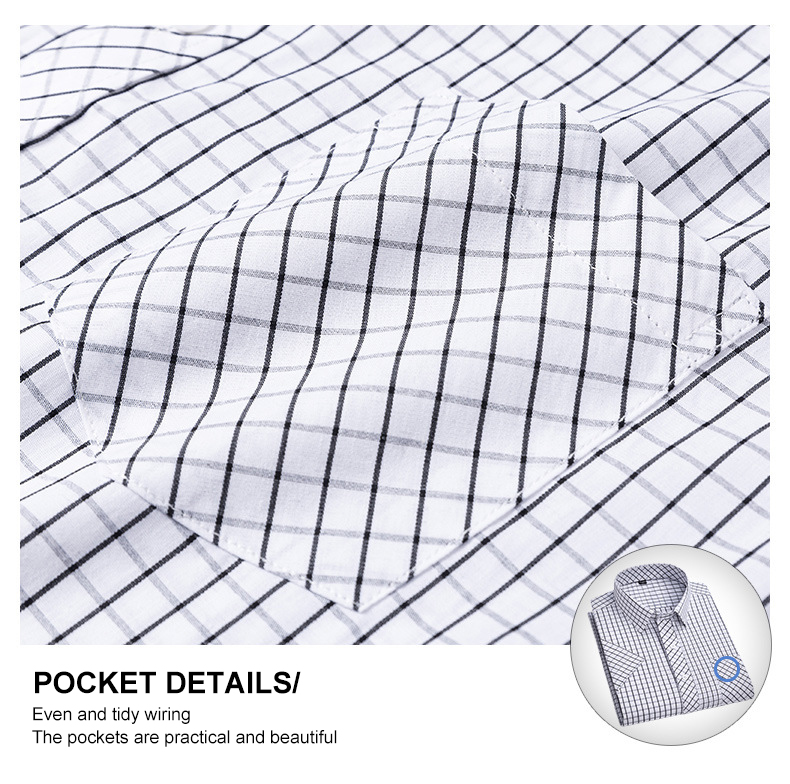 5000 Quantity Top Large Size Men's Summer Half-Sleeved Pure Cotton Casual Plaid Shirt