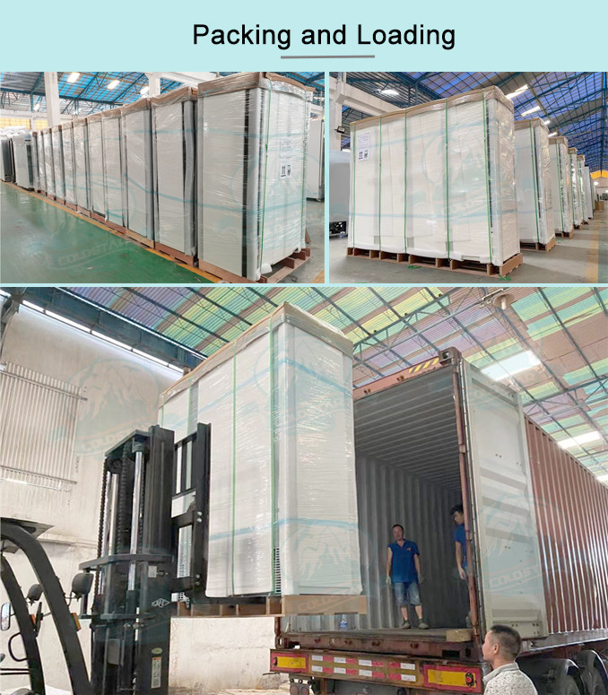 Supermarket frozen food 3 glass door industrial upright freezer