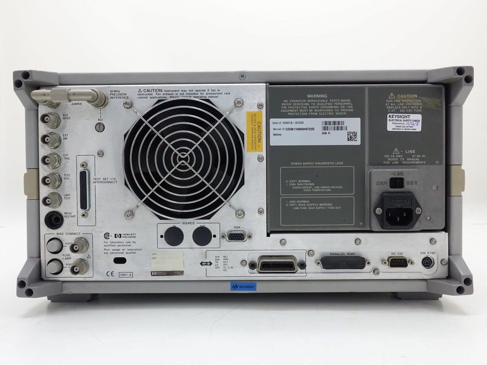 Used Test Equipment Keysight Agilent 8722D Microwave Vector Network Analyzer