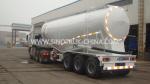 30TONS 3 Axles Bulk Powder Tankers Cement Trailer WEICHAI engine Air compressor