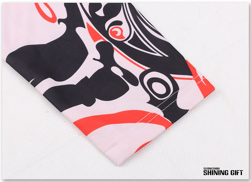 Breathable Men T-Shirt, Colourful Scrawl Printed Tees Eyelets Mesh Blend Long Sleeve