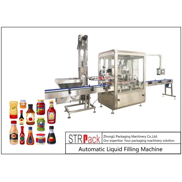 PLC Control Automatic Liquid Filling Machine 220V / 50Hz
