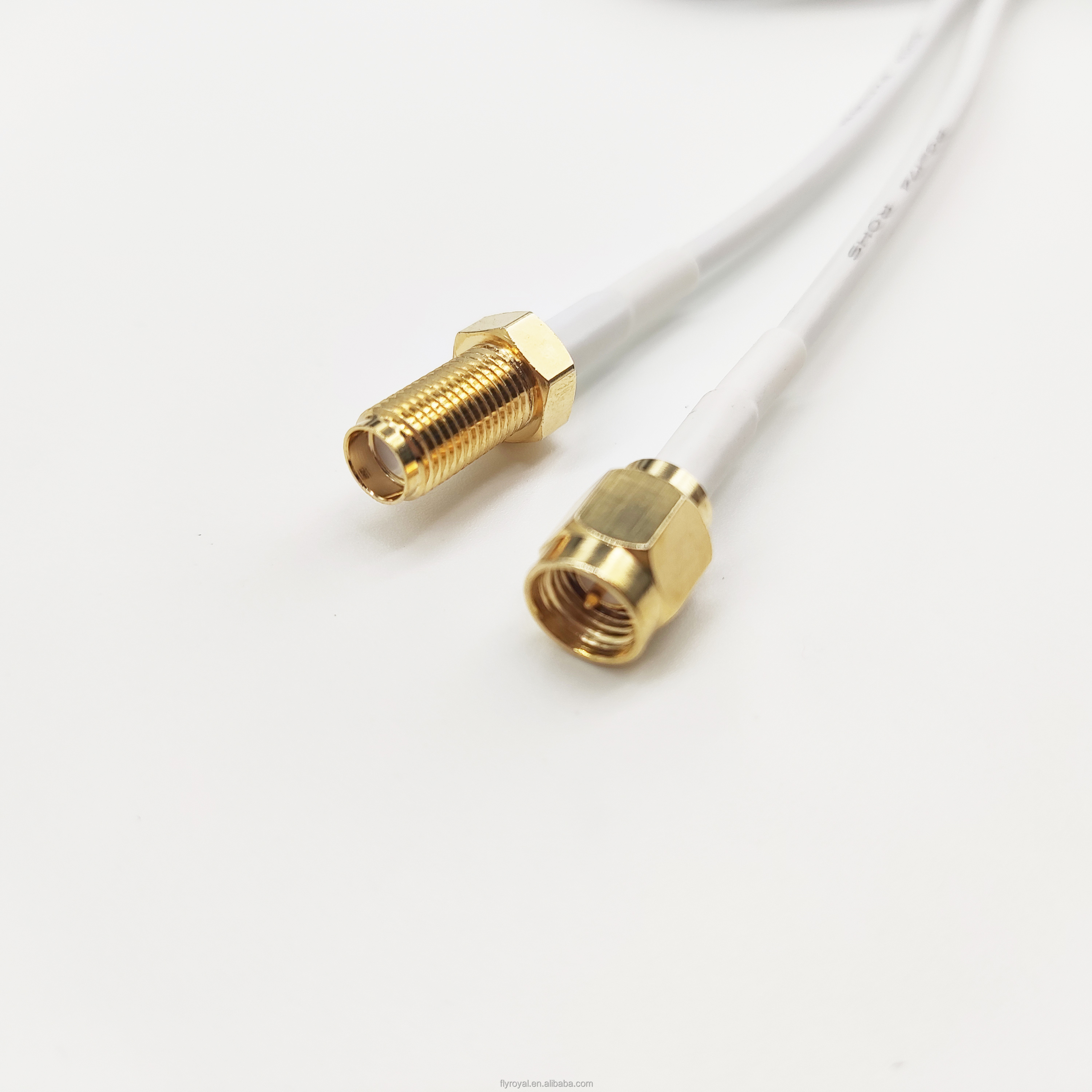 High Frequency RF Coaxial Cable SMA Male To RP SMA Female Right Angle Extension