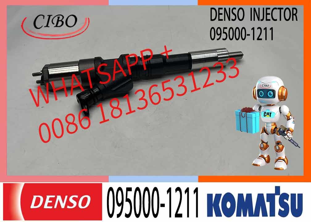 Good Quality Common Rail Fuel Injector 095000-1211 Fuel Injector 6156-11-3300 For PC400-7