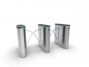 China Bi-Directional Flap Barrier Turnstile RFID Gate Entry Systems CE Certificate on sale