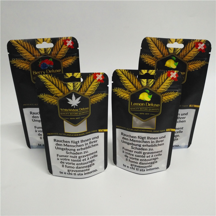 Custom CBD Weed Mylar Herbal Incense Packaging Smell Proof Childproof