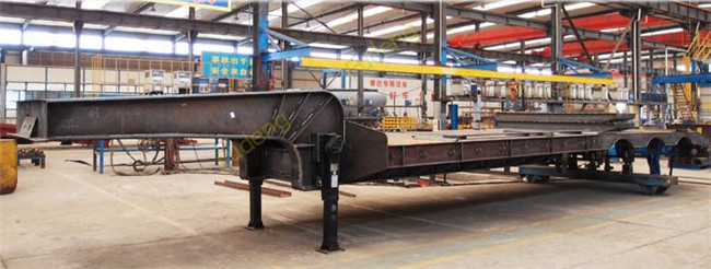 Low Bed Trailer , 3 axles 80T lowbed trailer , 4 axles 80T lowbed trailer