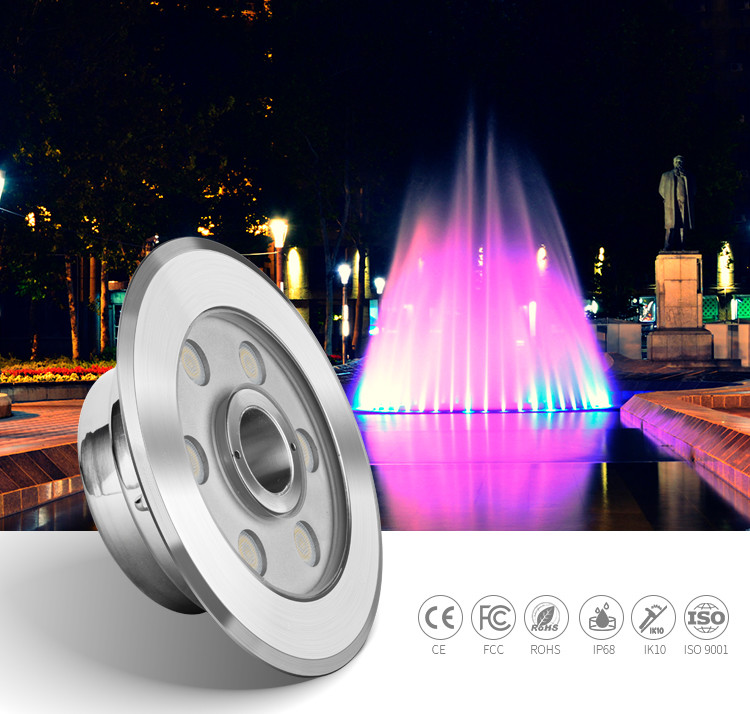 500LM VDE LED Underwater Swimming Pool Lights 6000K DC24V IP68
