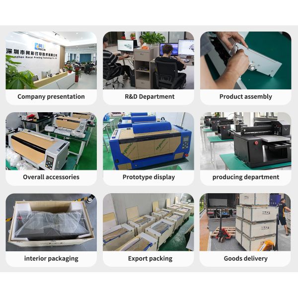 KECAI Best Factory Direct Sale 5060 Large Format Case Pen Varnish 3D Rotary UV LED Flatbed Uv Printer for Mobile Phone Cover