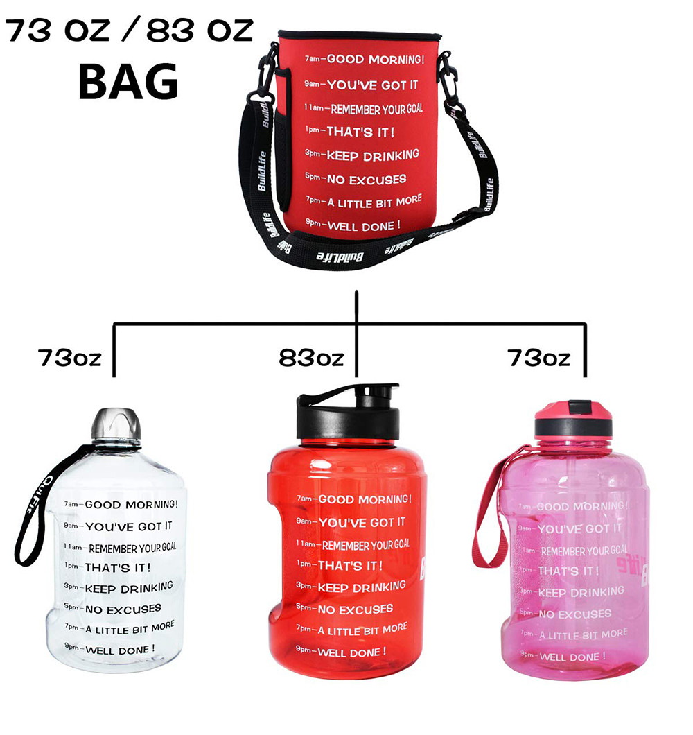 73OZ 128OZ Insulated Neoprene Water Bottle Holder With Shoulder Strap