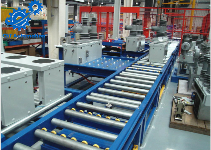 Logistic Automated Assembly Lines Machines With Stainless Steel Rollers Conveyor