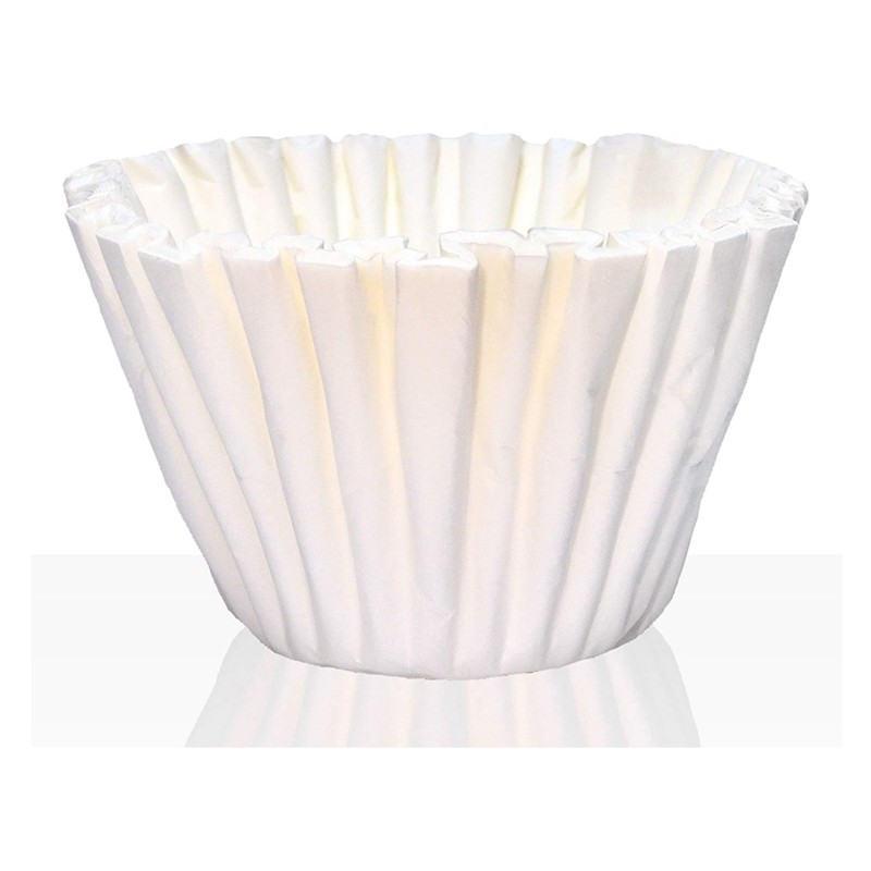 Brown Basket Bowl Shape Wave 4 Cup Basket Paper Coffee Filters Unbleached