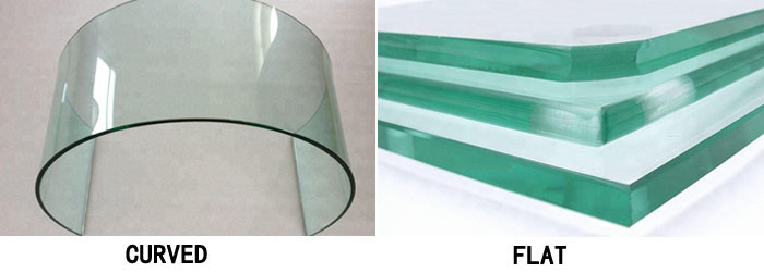 4mm Safety Toughened Glass Flat / Curved Tempered Laminated Glass Custom