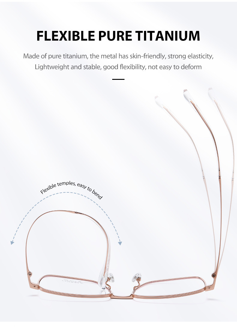 Optical Pure Titanium Eyewear Frames Skin Friendly with Removable Screws